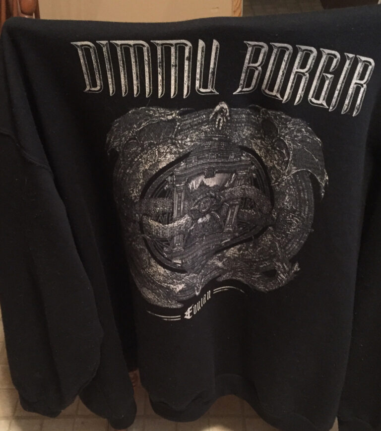 My New Dimmu Borgir merch! I’m trying my best to make my sweet a