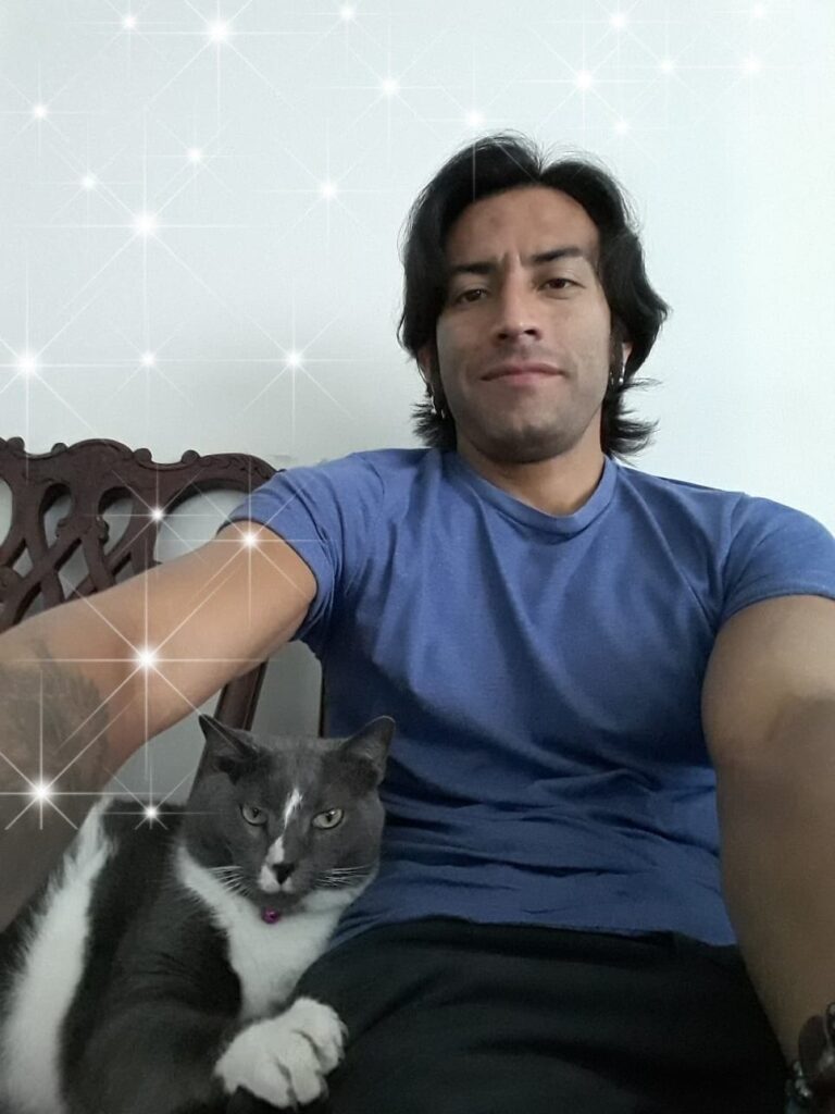 What's your favorite cat cuddle pic? This one is my favorite of my hubby and hap