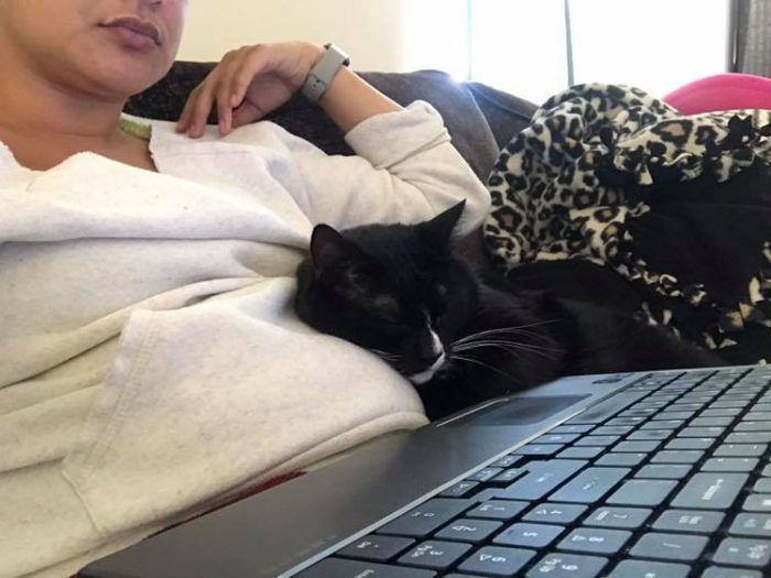 Trying to do some nursing homework. He’s trying to get some QT time with mommy.