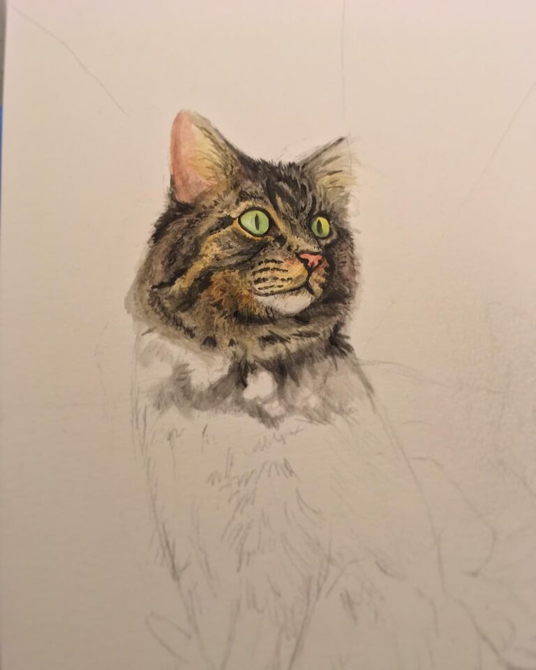 A pet portrait commission I’m working on right now. . . . . . . . . .