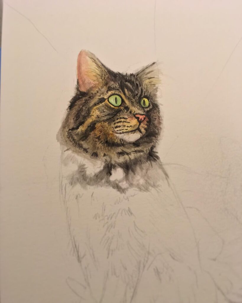 A pet portrait commission I’m working on right now. . . . . . . . . .