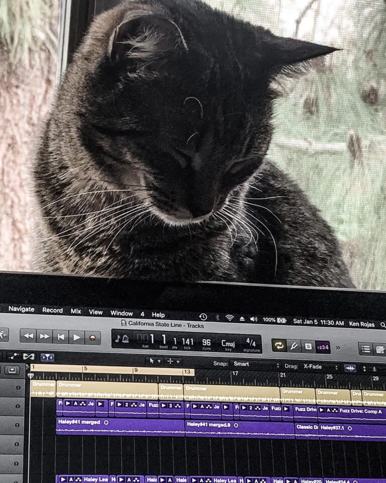 So sleepy, but dad needs my help with his music. What would he do