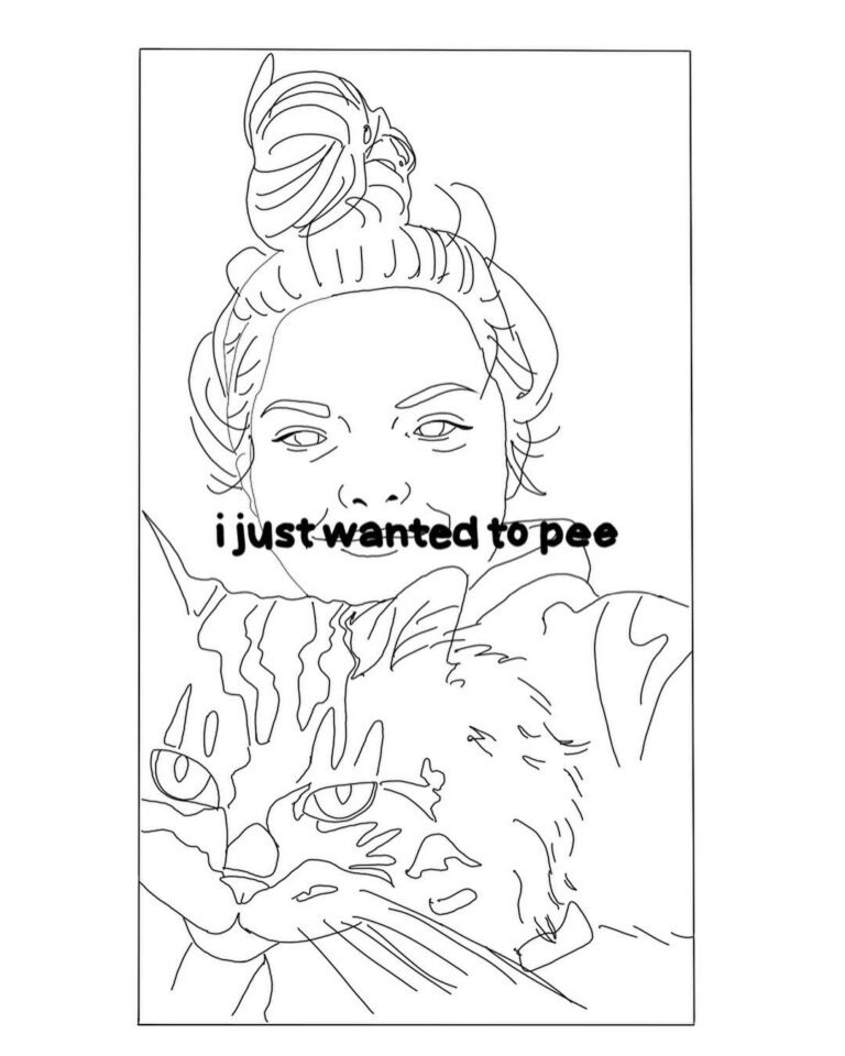 Looooook I drew my friend and her cat :) – – – –