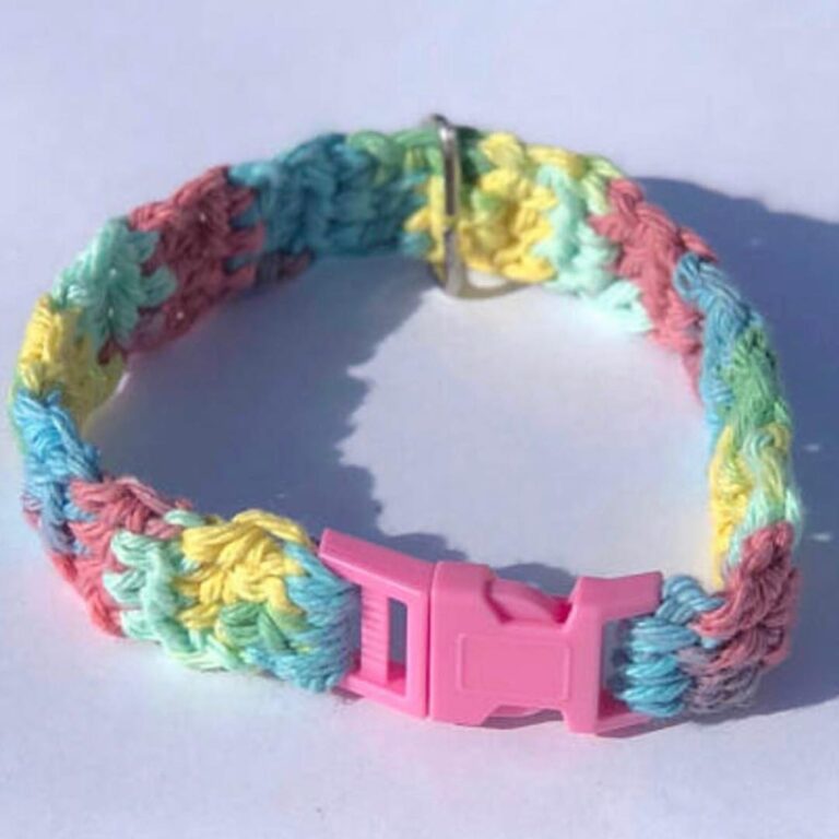 This adorable crocheted dog collar is one of the items in my shop!