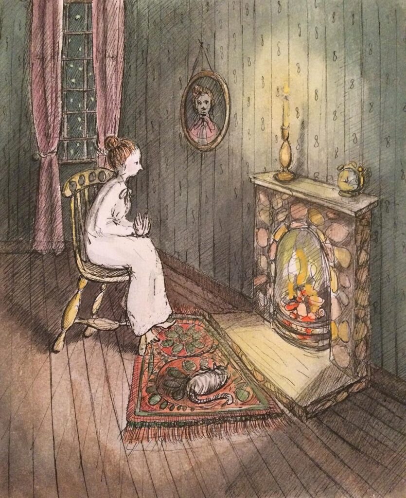 Cat by the fireside, is off to a new home today. SOLD.