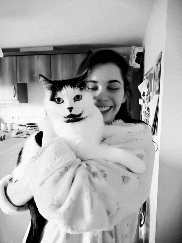 It's taken 3 years for her to trust us that much to pick her up.  I can't tell y