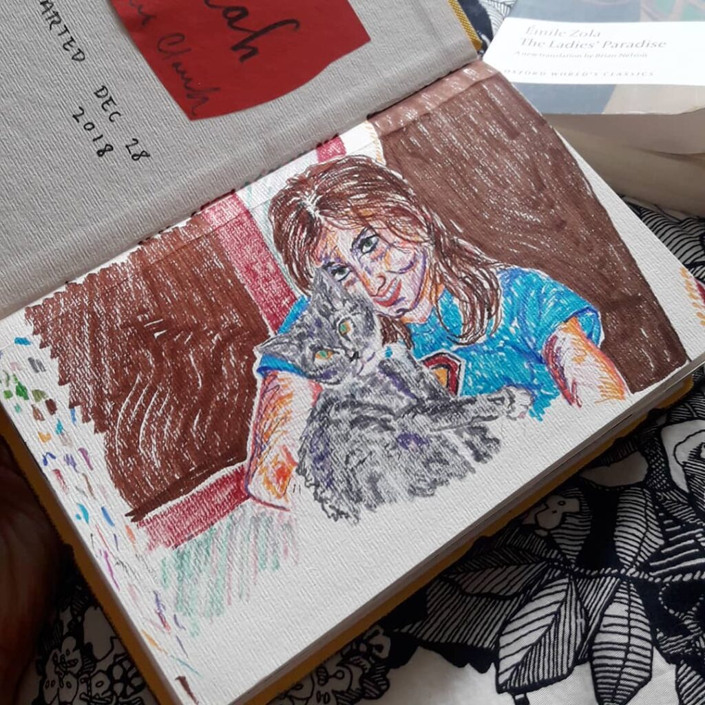 A sketch of my family’s old cat Eddie.