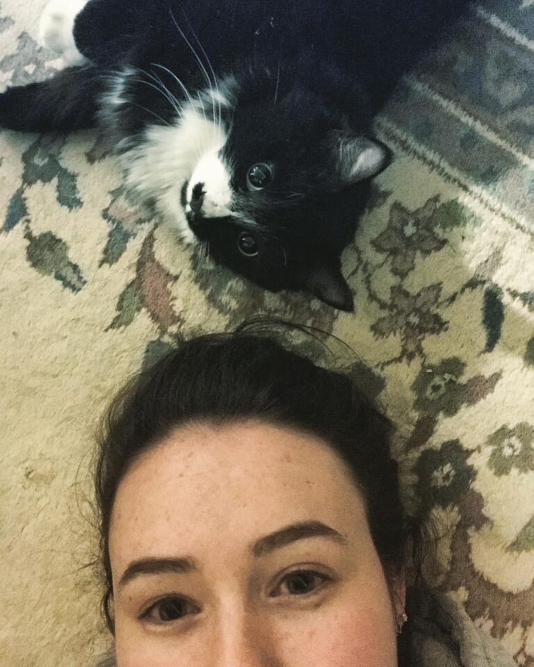 Selfies with mom . . .