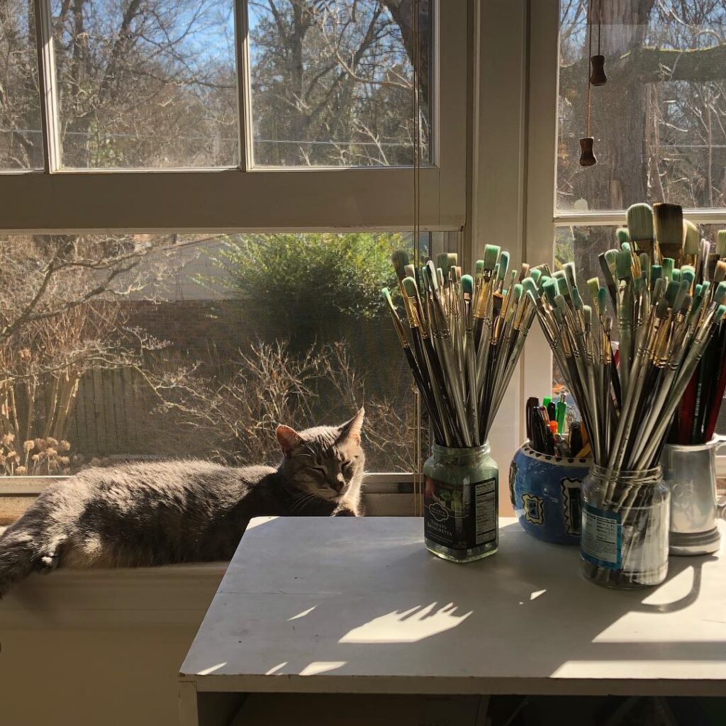 Everyone’s happy to back in the studio again!