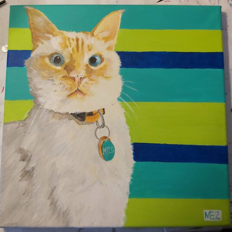 Pet portrait no. 23- milo. So I was getting jealous of painting other