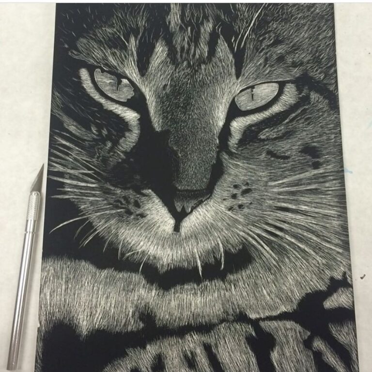 Scratch board artwork I did this piece in one of my college classes a