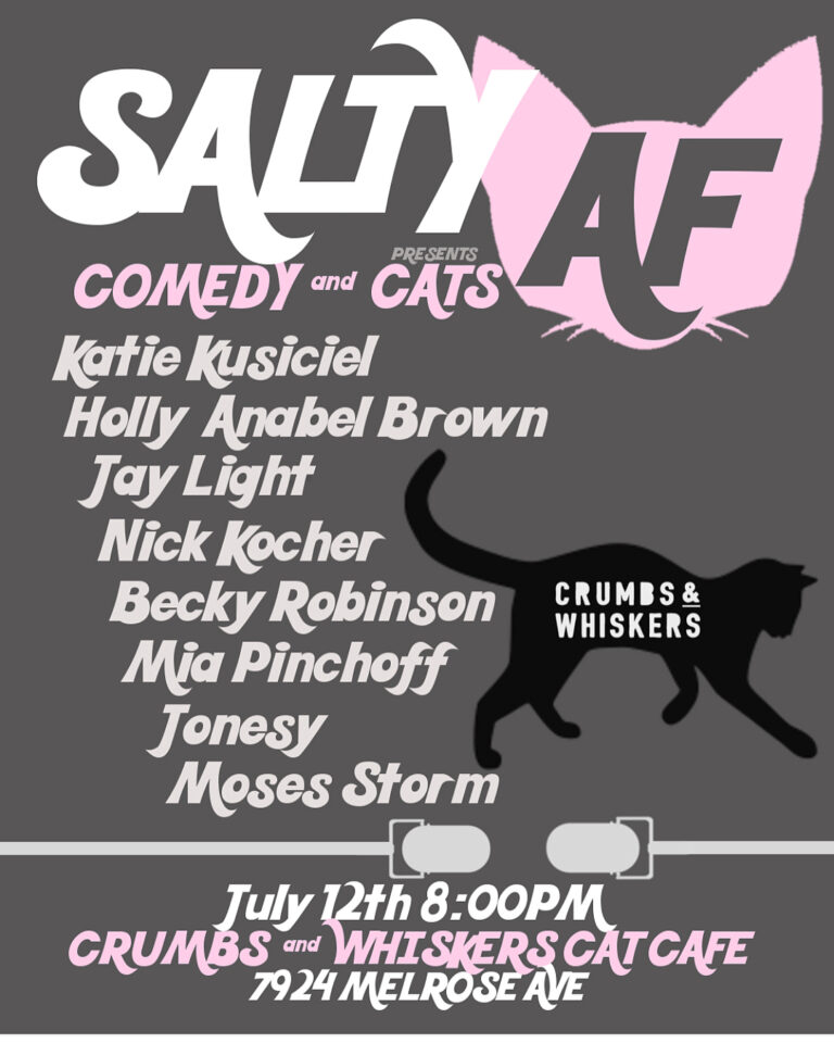 “Comedy & Cats” is this Thursday @Crumbs_Whiskers Cat Cafe in LA!