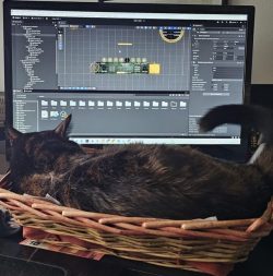 Senior Unity Game Developer reviewing the new UI layout.